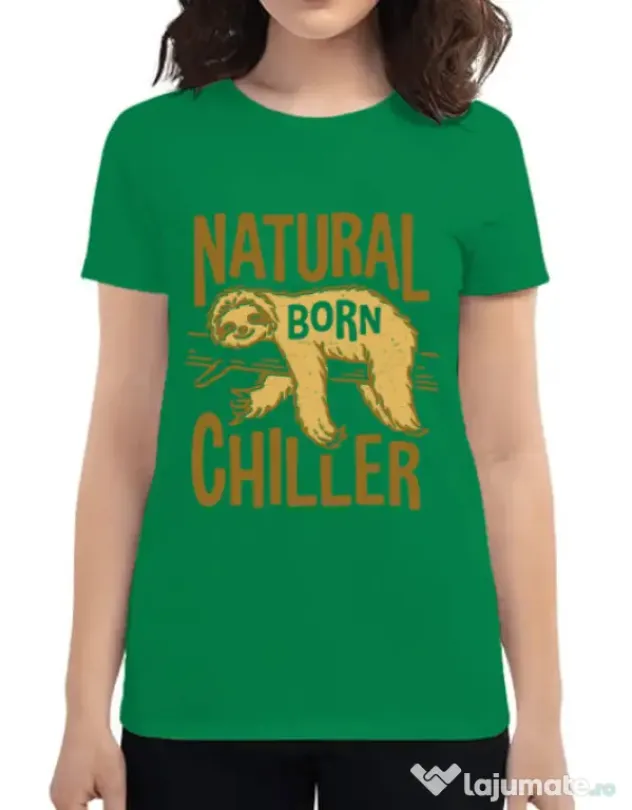 Tricou ADLER dama Natural born chiller Verde mediu
