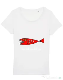 Tricou STANLEY STELLA dama This fish can kill you Alb