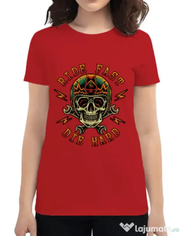 Tricou ADLER dama Bad rider Rosu