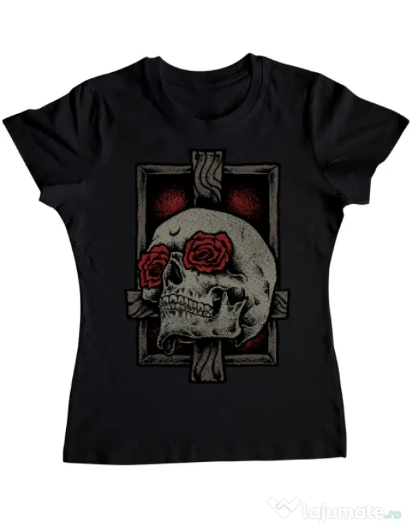 Tricou ADLER dama Skullcross Negru