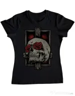 Tricou ADLER dama Skullcross Negru