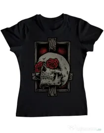Tricou ADLER dama Skullcross Negru