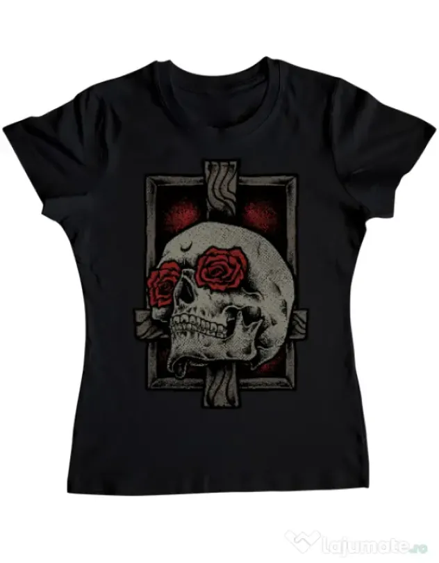Tricou ADLER dama Skullcross Negru
