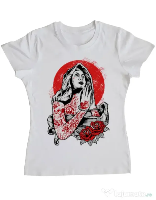 Tricou ADLER dama Virgin Mary Alb