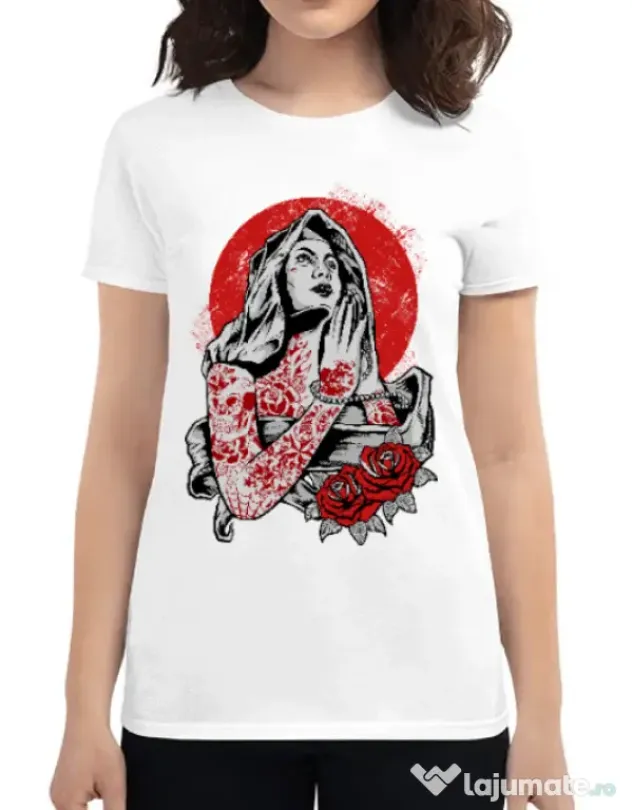 Tricou ADLER dama Virgin Mary Alb