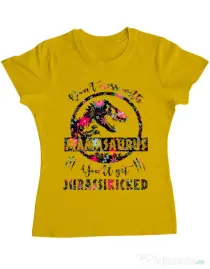 Tricou ADLER dama Mamasaurus Galben