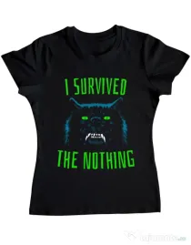Tricou ADLER dama I survived Negru