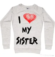 Bluza ADLER dama I love my sister Migdala melanj