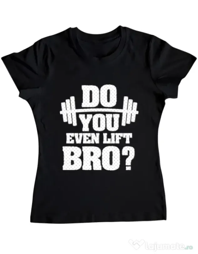 Tricou ADLER dama Do you even lift Negru
