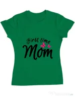 Tricou ADLER dama First time mom Verde mediu