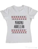 Tricou ADLER dama Mandru ardelean Alb