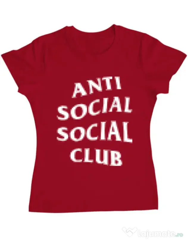 Tricou ADLER dama Anti social Rosu