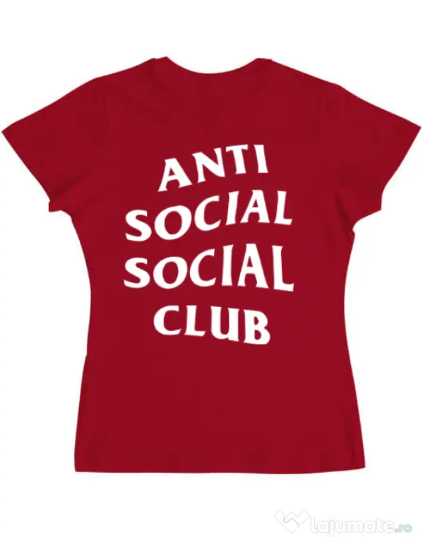 Tricou ADLER dama Anti social Rosu