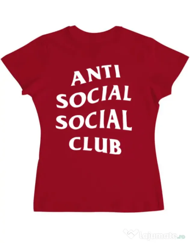 Tricou ADLER dama Anti social Rosu