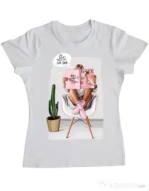 Tricou ADLER dama Shine baby Alb