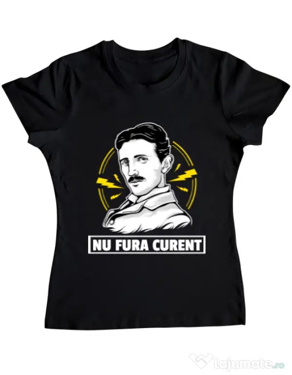 Tricou ADLER dama Nu fura curent Negru