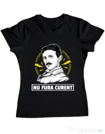 Tricou ADLER dama Nu fura curent Negru