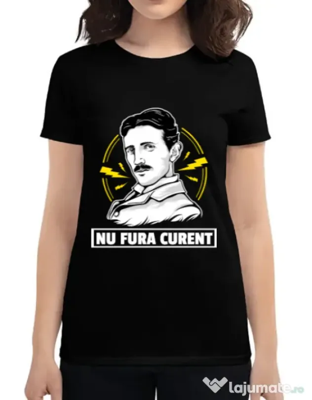 Tricou ADLER dama Nu fura curent Negru