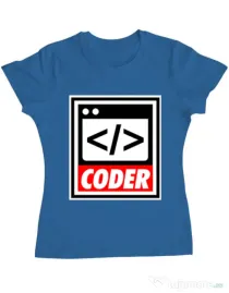 Tricou ADLER dama Coder Albastru azuriu