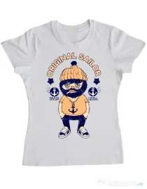 Tricou ADLER dama Original sailor Alb