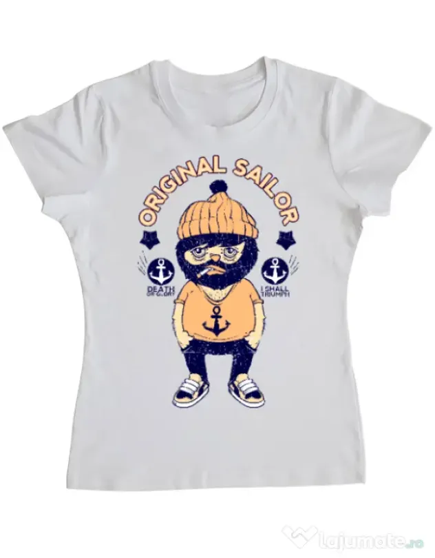 Tricou ADLER dama Original sailor Alb