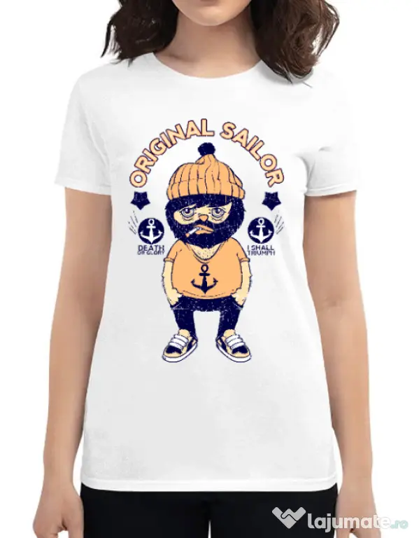 Tricou ADLER dama Original sailor Alb