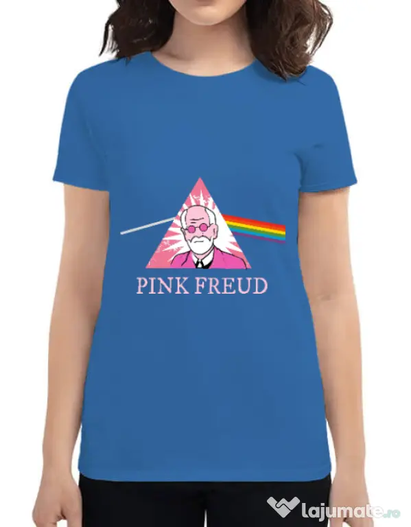 Tricou ADLER dama Pink Freud Albastru azuriu
