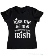 Tricou ADLER dama Pretending to be irish Negru