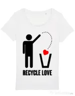 Tricou STANLEY STELLA dama Recycle love Alb