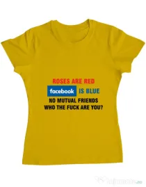 Tricou ADLER dama Roses are red Galben