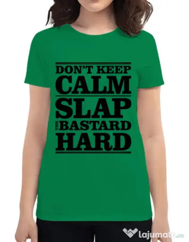 Tricou ADLER dama Slap the bastard Verde mediu
