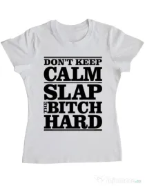 Tricou ADLER dama Slap the bitch Alb