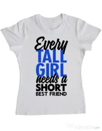 Tricou ADLER dama Tall girl Alb