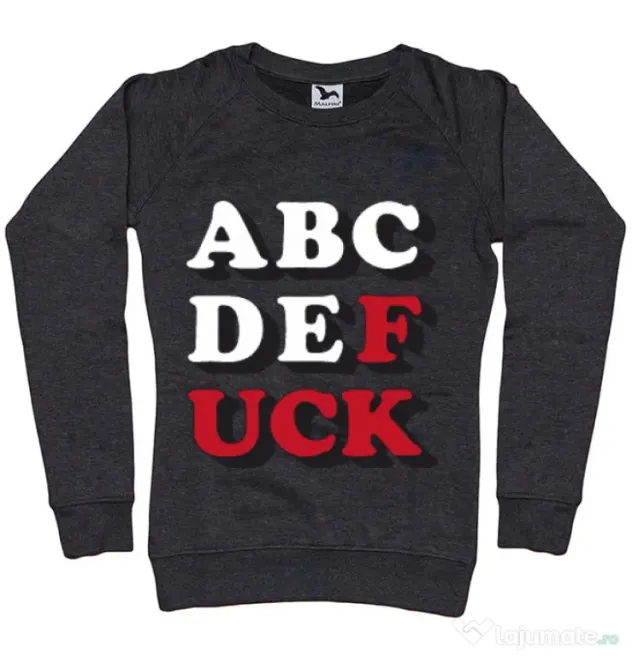 Bluza ADLER dama The alphabet Negru melanj