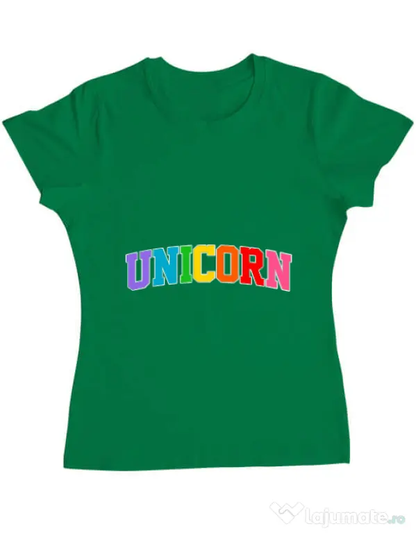 Tricou ADLER dama Unicorn Verde mediu