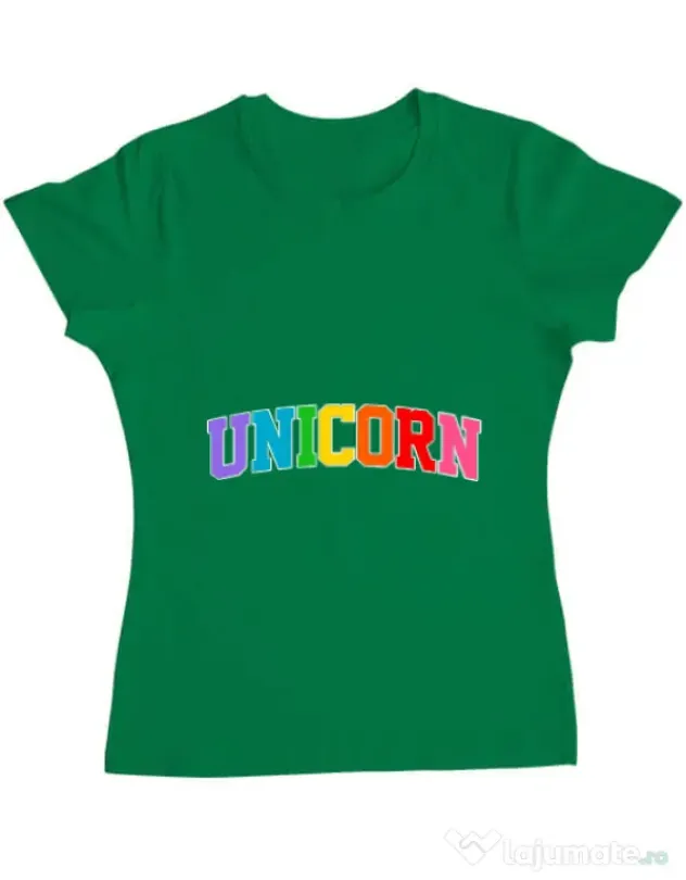 Tricou ADLER dama Unicorn Verde mediu