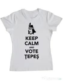 Tricou ADLER dama Vote Tepes Alb