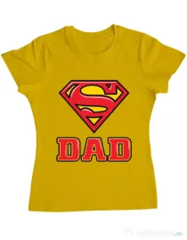 Tricou ADLER dama Super Dad Galben