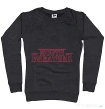Bluza ADLER dama Mouth breather Negru melanj