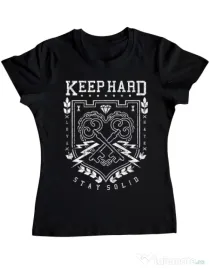 Tricou ADLER dama Keep Hard Negru