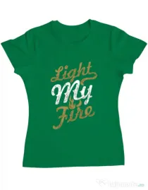 Tricou ADLER dama Light My Fire Verde mediu
