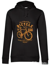 Hoodie dama cu gluga Bicycle Negru