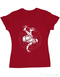 Tricou ADLER dama Skatetrooper Rosu