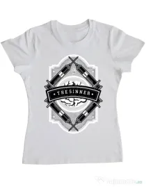 Tricou ADLER dama The Sinner Alb