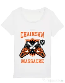 Tricou STANLEY STELLA dama The Chainsaw Massacre Alb