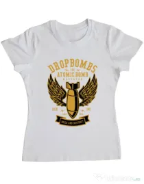 Tricou ADLER dama Dropbombs Alb