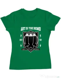 Tricou ADLER dama Art Is The Bomb Verde mediu