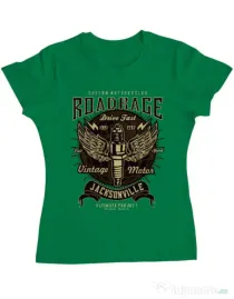 Tricou ADLER dama Road Rage Verde mediu
