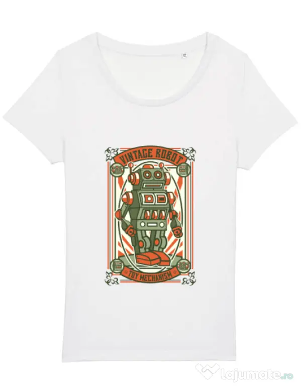 Tricou STANLEY STELLA dama Vintage Robot Alb