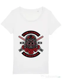 Tricou STANLEY STELLA dama Darth Vader Sugar Skull Alb